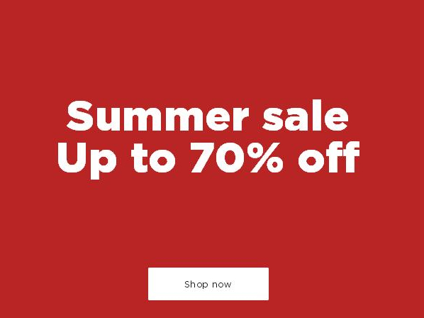 Summer sale up to 70% off