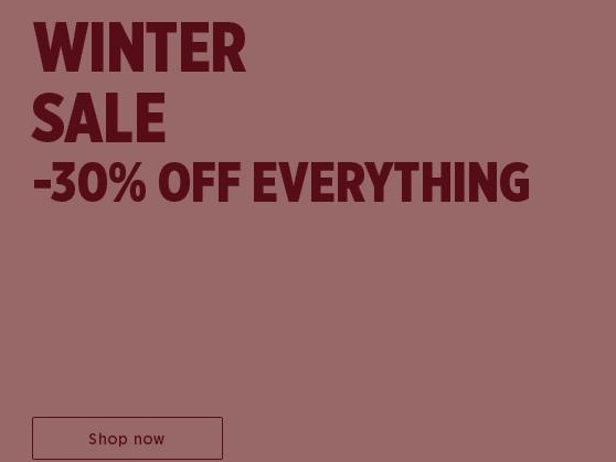 Winter sale -30% off Everything