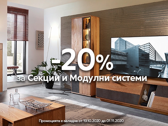 -20% ΡΠ΅ΠΊΡΠΈΠΈ ΠΈ ΠΌΠΎΠ΄ΡΠ»Π½ΠΈ ΡΠΈΡΡΠ΅ΠΌΠΈ