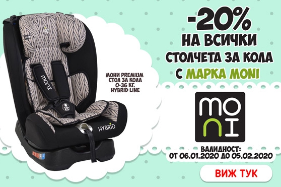 -20% Π½Π° ΡΡΠΎΠ»ΡΠ΅ΡΠ° Π·Π° ΠΊΠΎΠ»Π° Ρ ΠΌΠ°ΡΠΊΠ° Moni