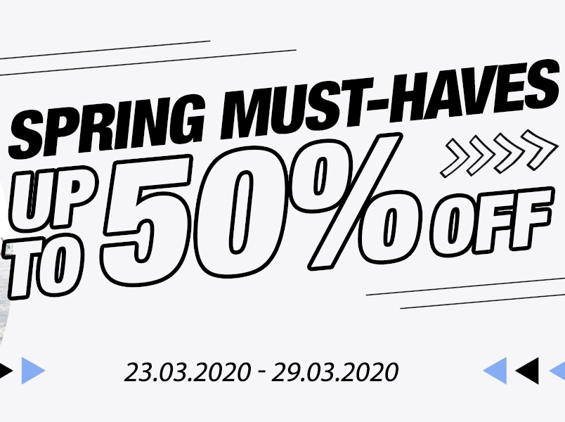 Spring must-haves Ρ Π΄ΠΎ -50% Π½Π°ΠΌΠ°Π»Π΅Π½ΠΈΠ΅