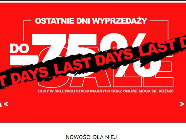 Last Days do -75%
